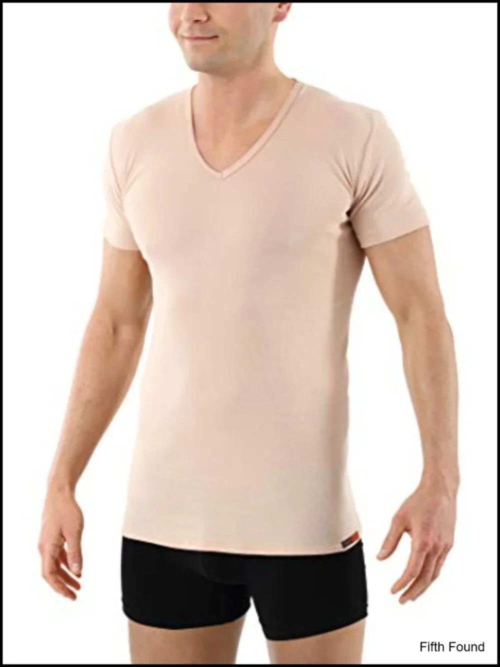 Men's Organic Cotton V-Neck Undershirt Short Sleeve